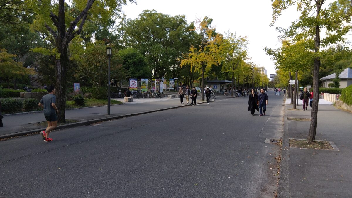 大阪城公園 天守閣への道中