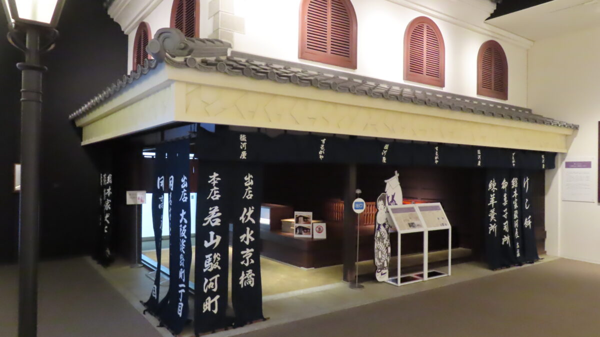 晶子の生家である和菓子商・駿河屋の再現展示