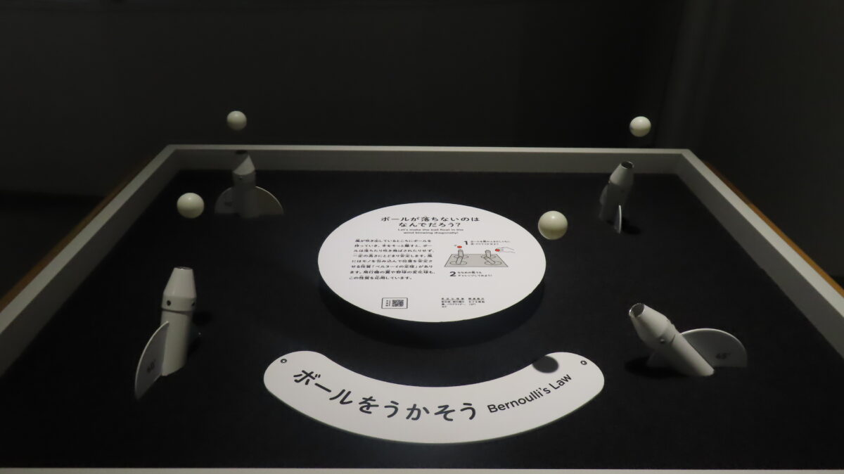 空気の力で宙に浮くボール